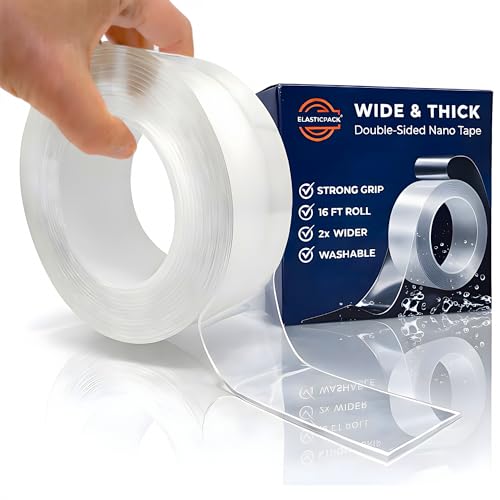 Double Sided Nano Tape, 2 in Wide, Heavy Duty Wall Mounting, Heat Resistant