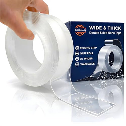 Double Sided Nano Tape, 2 in Wide, Heavy Duty Wall Mounting, Heat Resistant