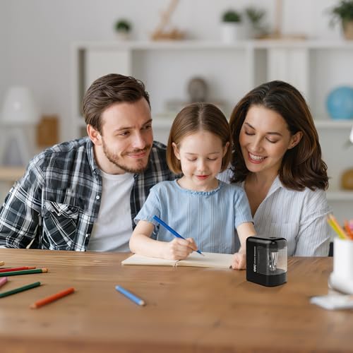 Deli Electric Pencil Sharpener, Battery Operated Portable Pencil Sharpener - color: Black