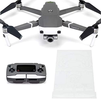 Wrapgrade Poly Skin Compatible with DJI Mavic 2 | Accent Color (Racing White) - color: RACING WHITE