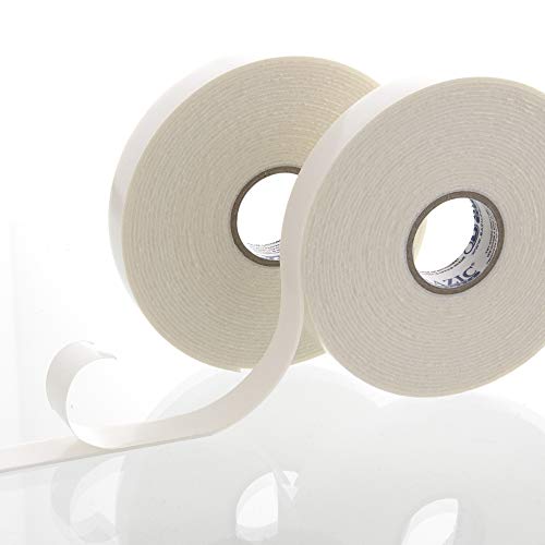 BAZIC PRODUCTS Double Sided Foam Mounting Tape, 0.5 in x 200 in, 2-Pack - size: 2-Pack