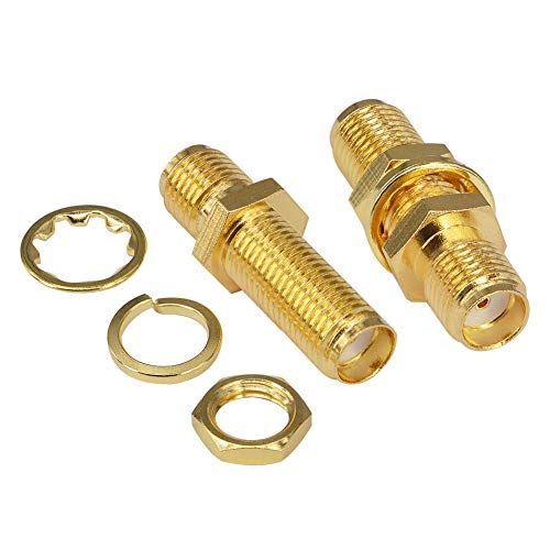 SMA Socket Connector SMA Female Bulkhead Connector SMA Panel Chassis Mount Connector SMA Female to Female Barrel Adapter Antenna Jack Adapter for Wireless LAN Device Coax Cable,etc Pack of 10 - size: 10 pieces