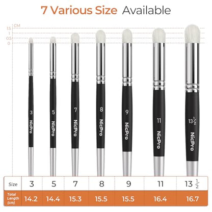 Nicpro Dry Brush Miniature Painting, 7 Sizes Drybrush with Storage Case