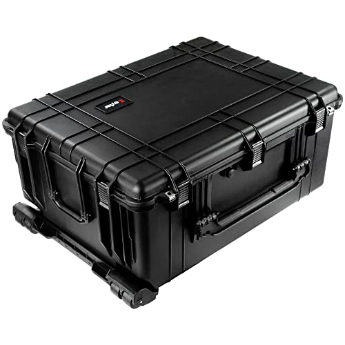 Eylar 31.5" X-Large Protective Roller Hard Case for Cameras, Drones, Tools, and AV Equipment with IP67 Waterproof, Shock Resistant, and Customizable Foam Inserts (Black) - color: Black