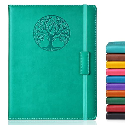 Biuwory B5 Leather Journal Notebook, 256 Lined Pages, Hardcover 7.8"×10.2" - color: Blue, size: Lined-256 Pages (7.8"×10.2")