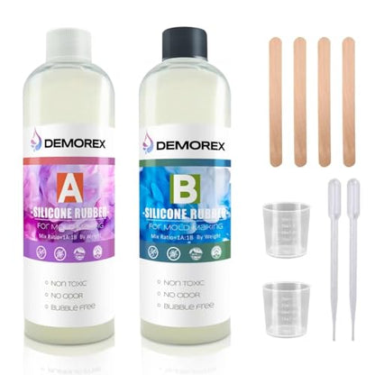 Silicone Mold Making Kit, 20.4 oz 1:1 Fast Cure Liquid Rubber - size: 20.4 OZ-15A