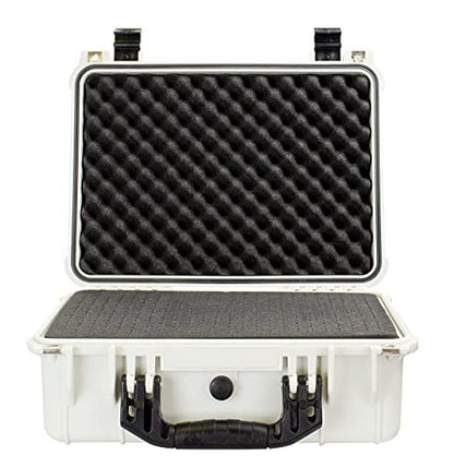 Eylar Standard 16" Gear, Equipment, Hard Camera Case Waterproof with Foam TSA Standards - color: White