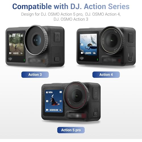 JJC 5Pcs Lens Silicon Ring for DJI Osmo Action 5 Pro 4 3,Protect Lens Edge - color: 5Pcs Silicone Lens Protective Ring