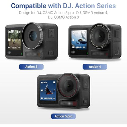JJC 5Pcs Lens Silicon Ring for DJI Osmo Action 5 Pro 4 3,Protect Lens Edge - color: 5Pcs Silicone Lens Protective Ring