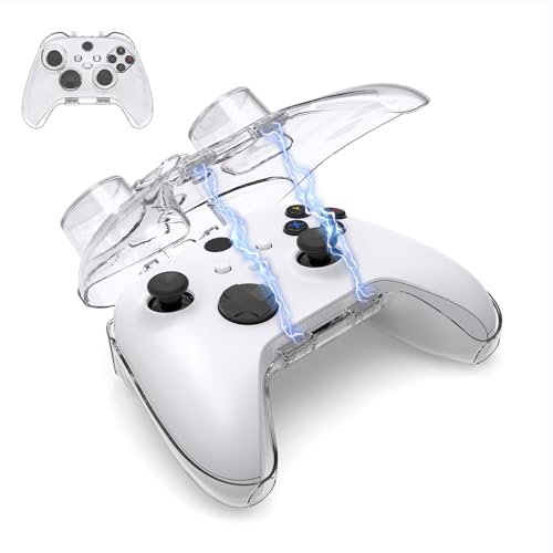 IINE Protective Case for Xbox controller, Transparent Shell Storage Case with Magnetic Closure, Carrying Travel Case Joystick Protector for Xbox controller