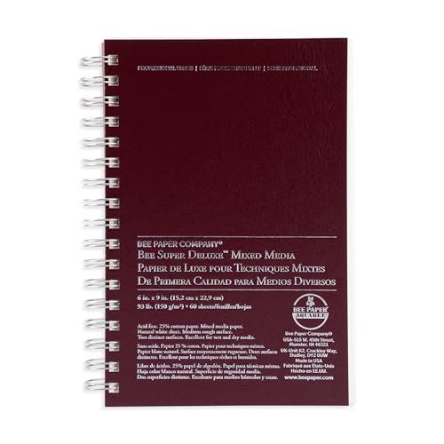 Bee Paper - 14"x 17" Super Deluxe Mixed Media Sketching Pad, 50 Sheets - size: 14-inch x 17-inch, 50 Sheet Wire Bound Pad