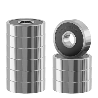 10 Pcs 629-2RS Ball Bearings, Carbon Steel, 9x26x8mm - size: 629-2RS 10Pcs