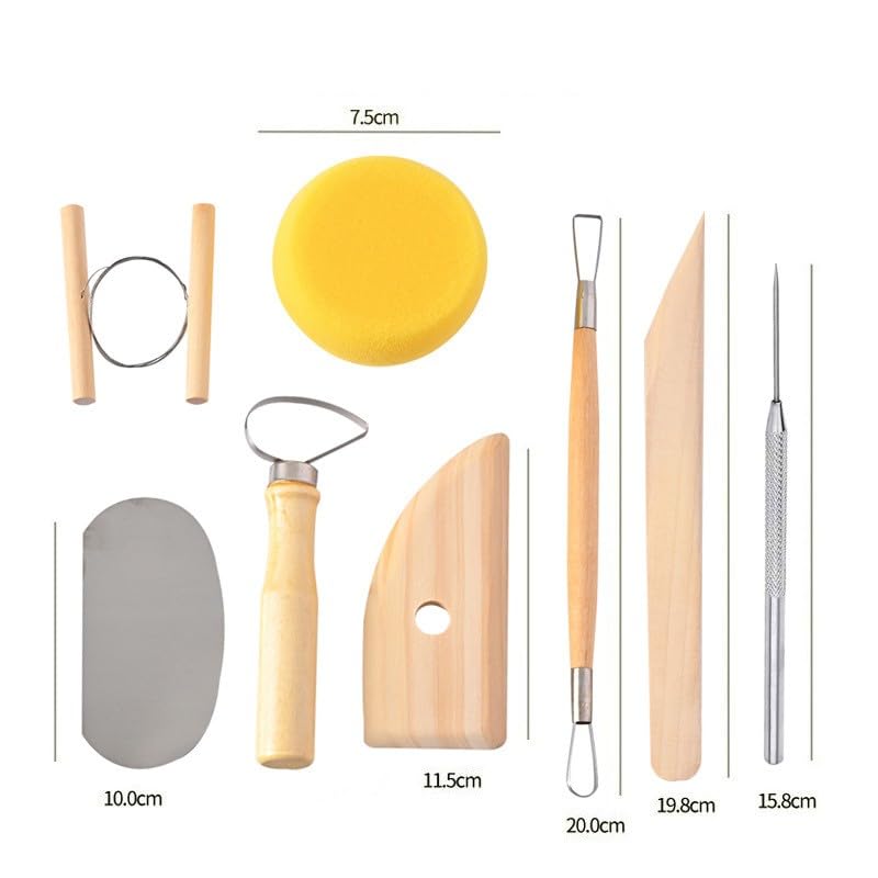 S & E TEACHER'S EDITION 8 Pcs Pottery & Clay Sculpting Tools - size: 8 PCS