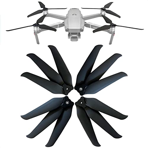 DJI Mavic 2 Pro Propellers 874X 3 Blades Low Noise Quick-Release Folding Upgrade Replacement Drone Accessories for Mavic 2 Pro & Zoom (4pcs - 2CW 2CCW, Black)