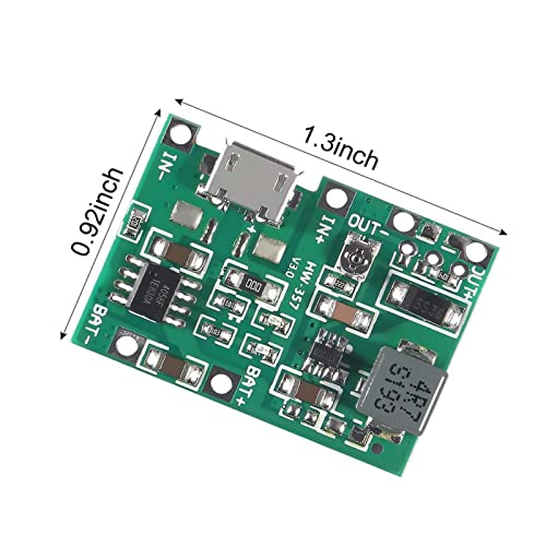 5pcs 18650 Lithium Li-ion Battery Charger Module+ 5pcs 18650 Battery Holder for 18650 Lithium Battery Fast Charging Boost Mobile Power Protection PCB Board