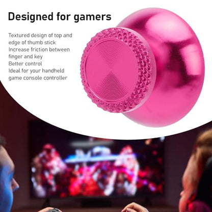 Pomya Thumbsticks for Controller, 2Pcs Metal Thumb Grip Replacement for Handheld Game Console, Aluminum Alloy Analog Thumb Sticks Accessories () - color: Aubergine