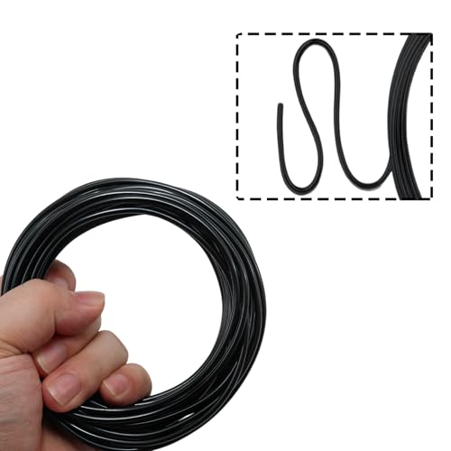 9 Gauge(3mm) Aluminum Craft Wire, 33Ft Bendable Metal Wire, Black - color: Black, size: 3mm