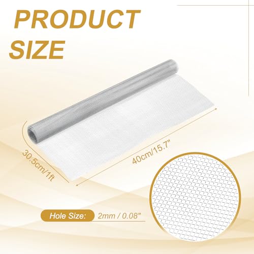 PATIKIL Sculpting Wire Mesh, 15.7" x 1ft Aluminum Wire Mesh Roll for Sculpting Modeling Arts Crafts Clay DIY Projects Model Train Scenery Jewelry Masks Home Decor Art, Silver - size: 15.7" x 1ft