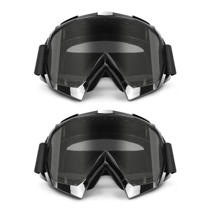 ATV Goggles 2-Pack - Motorcycle Motocross Off-Road Goggles - Grey Lens - color: 2/Grey Lens