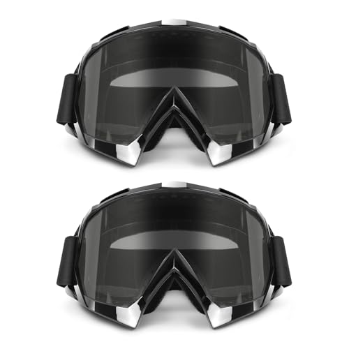 ATV Goggles 2-Pack - Motorcycle Motocross Off-Road Goggles - Grey Lens - color: 2/Grey Lens