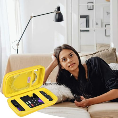 BOVKE Case for Roku Voice Remote/Roku Voice Remote Pro 2nd Ed, Yellow - color: Yellow