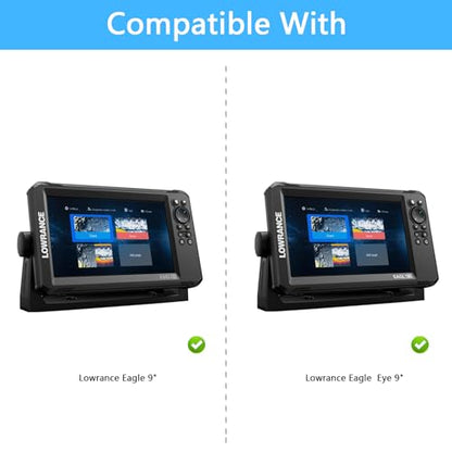 Foldable Sunvisor Cover for Lowrance Eagle Eye 9 and Lowrance Eagle 9 - Fishfinder Waterproof Protective Cover (Black)