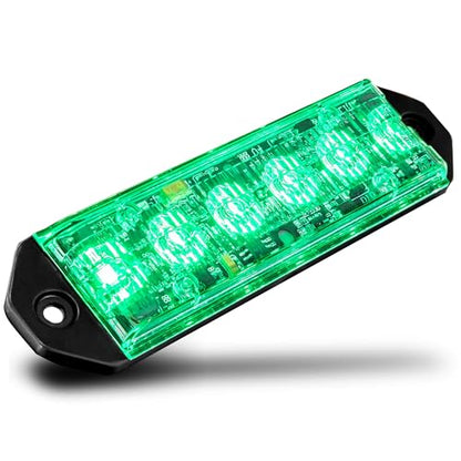 LAMPHUS PlanarFlash Green LED Police Grill Strobe Warning Light for Trucks - color: Green / Green, size: 1 Pack