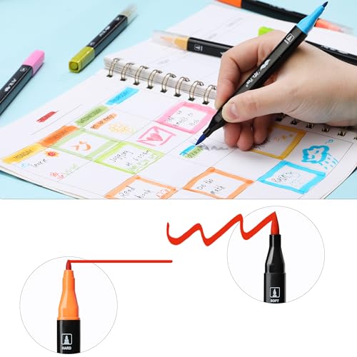 Mr. Pen- Dual Tip Brush Pens, 12 pcs, Vibrant Colors