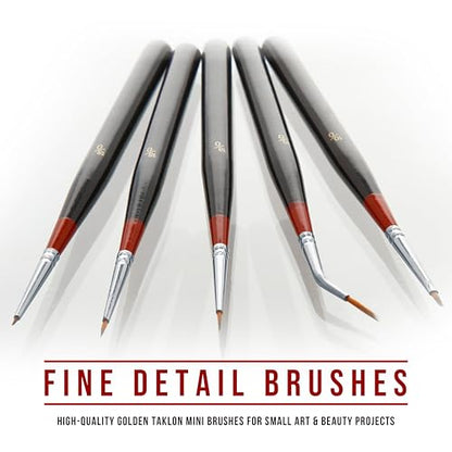U.S. Art Supply 5 Piece Miniature Tight Spot Micro Fine Detail Art - style: 5-Piece