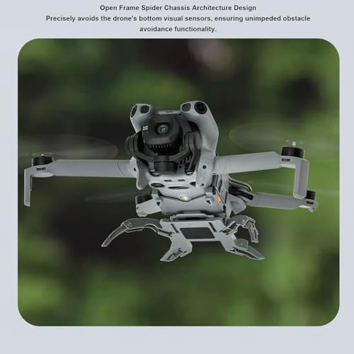 Yunseity Landing Gear for Mini 5 Pro Drone, ABS PC Height Extension Leg Stand Protector with Propeller Holder, Drone Accessories
