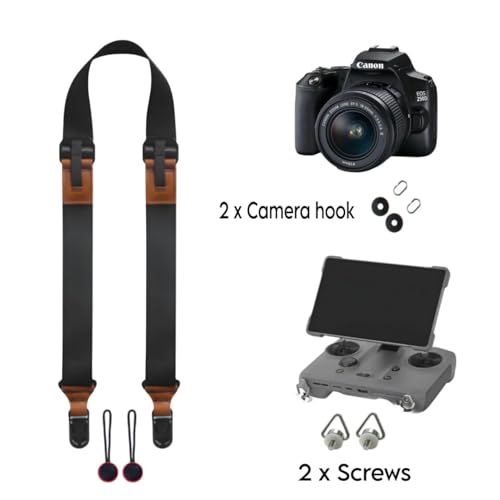 GetZget Neck Strap Lanyard Compatible with DJI Mavic 4 Rc Pro 2 Remote Control & DSLR Camera Adjustable Strap Accessories - color: Black