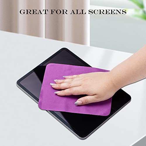 PERFECTSIGHT Microfiber Cleaning Cloth | Eyeglass Lens Cleaner [6 Pack, 5.7x6.7 Inch] Glasses, Phone, Camera, Computer Screen Cleaning | Safe for All Coated Lenses (Purple) - color: Purple, size: 6 Pack