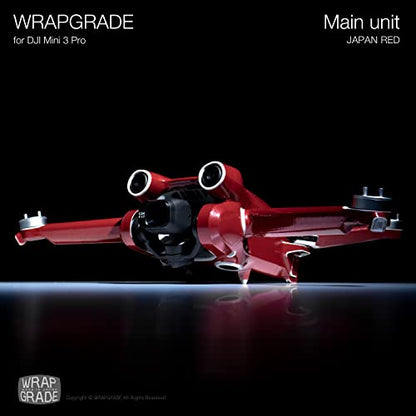 WRAPGRADE Skin Stickers Compatible with DJI Mini 3 Pro | Main Unit (Japan RED) - color: Japan Red