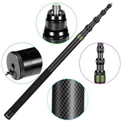 3m Invisible Carbon Fiber Selfie Stick for Insta360 X5/X4(Green) - color: Green