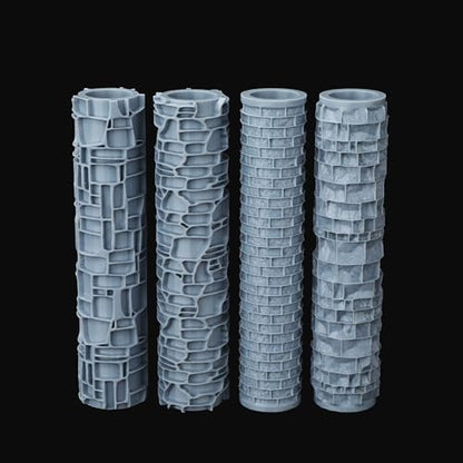 AUSPDICE DND Terrain Texture Roller Set for Dungeons and Dragons Scenarios - color: As744b Wall Paving Set