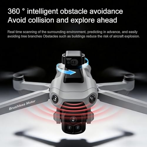 Drones with Camera for Adults 4K (Gray, 3-Battery Set) - color: Gray