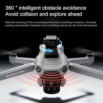 Drones with Camera for Adults 4K (Gray, 3-Battery Set) - color: Gray