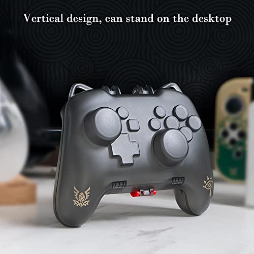 PERFECTSIGHT Switch Pro Controller Protective Case, Cute Cat Ear Hard Shell Joystick Protector Carrying Case, Heavy Duty Switch Accessory Protective Cover Travel Stroage Case - Black - color: Matte Black