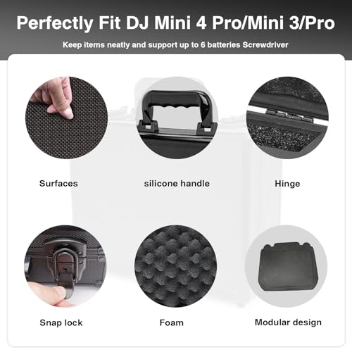 Hard Case for DJI Mini 4 Pro/Mini 3/Pro- Waterproof,Shockproof - color: Mini 4 pro