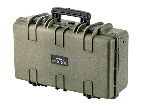 Monoprice Weatherproof Hard Case - 22in x 14in x 8in, OD Green with Customizable Foam, Shockproof, IP67 - color: green, size: 20.3 Liter