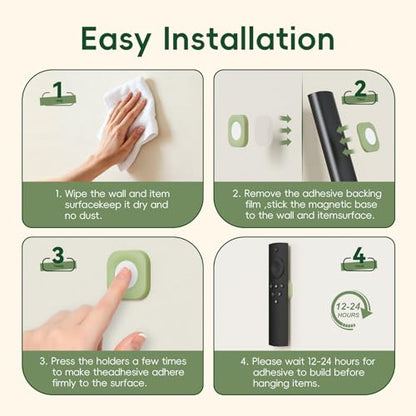 Magnetic Remote Control Holder Wall Mount for TV Fan 6 Pack Green - color: 6 Green, size: Square
