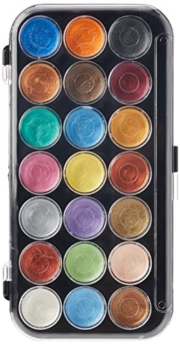 Yasutomo NPWC21 Pearlescent Watercolor Set, 21-Colors