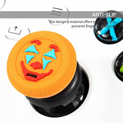 FPS Thumbstick Extender &Texture Rubber Silicone Grip Cover 2 Sets for Xbox Series X/S & Xbox One Controller(Joker Orange) - color: jk orange
