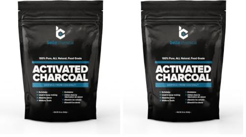 (1LB) Organic Coconut Activated Charcoal Powder - Food Grade, Kosher - Teeth Whitening, Facial Scrub, Soap Making (1 Ounce to 5 pounds (1 Pound) (Pack of 2) - size: 16 Ounce (Pack of 2)