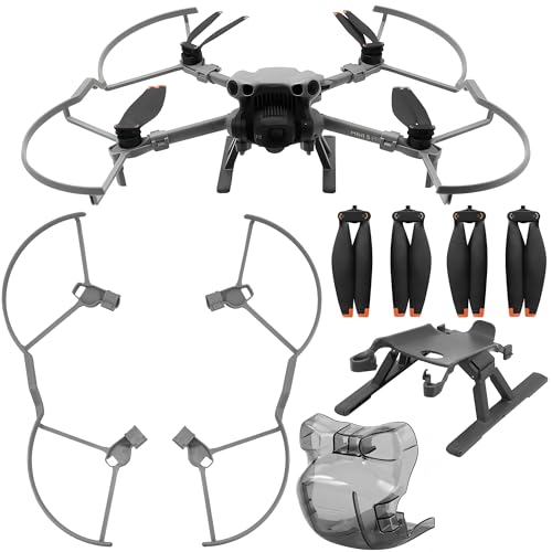 Mini 5 Pro Propeller Guard - 4 Pcs Accessories Set with Blades Landing Gear Foldable Extension Legs Lens Cover Gimbal Protector for DJI Mini 5 Pro Drone