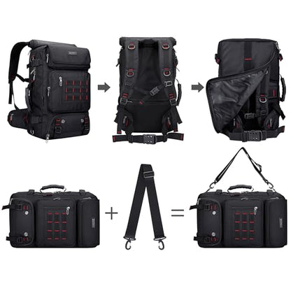WITZMAN Carry on Travel Backpack for Men Airline Approved Fits 16" Laptop - color: 01.black