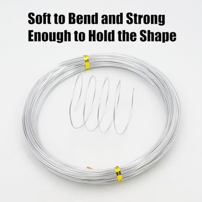 18 Gauge Aluminum Craft Wire 164FT 1mm Silver Bendable Metal Wire - size: 18, style: Silver