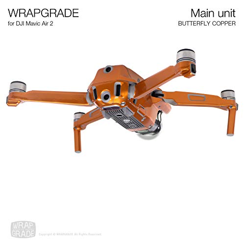 Wrapgrade Main Unit Skin Compatible with DJI Mavic Air 2 (Butterfly Copper) - color: BUTTERFLY COPPER