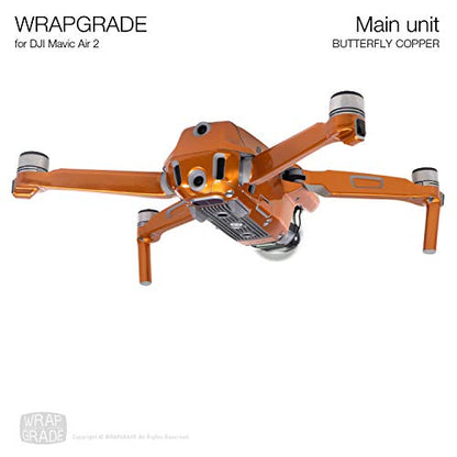 Wrapgrade Main Unit Skin Compatible with DJI Mavic Air 2 (Butterfly Copper) - color: BUTTERFLY COPPER