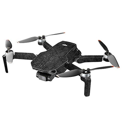 MightySkins Compatible with DJI Mini 2 Portable Drone - Black Leather | Protective, Durable, and Unique Vinyl Decal wrap Cover | Easy to Apply, Remove, and Change Styles | Made in the USA - color: Black Leather